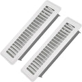 Rejillas de Piso Howeall 5 x 25 cm Metal Resistente a Óxido Cubierta Ventilación (Blanco, 2 unidades)