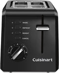Tostadora Compacta Cuisinart CPT-122BK 2 Rebanadas – Rápida, Eficiente y Fácil de Usar | Negro