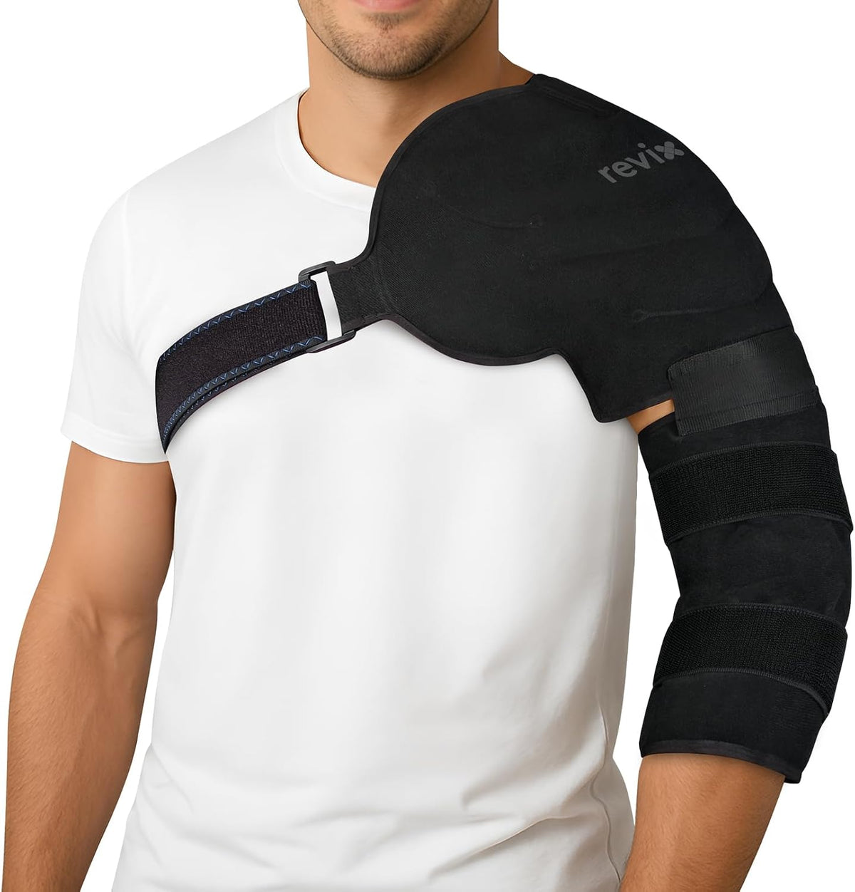 Compresa de hielo para brazo REVIX para lanzadores: compresa de hielo reutilizable para hombro y codo, vendaje de terapia de frío para la recuperación del brazo del lanzador de béisbol