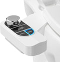 Accesorio de bidé no eléctrico para inodoro, boquilla doble autolimpiante (lavado frontal y trasero), presión de agua ajustable, se adapta a la mayoría de los inodoros, fácil instalación