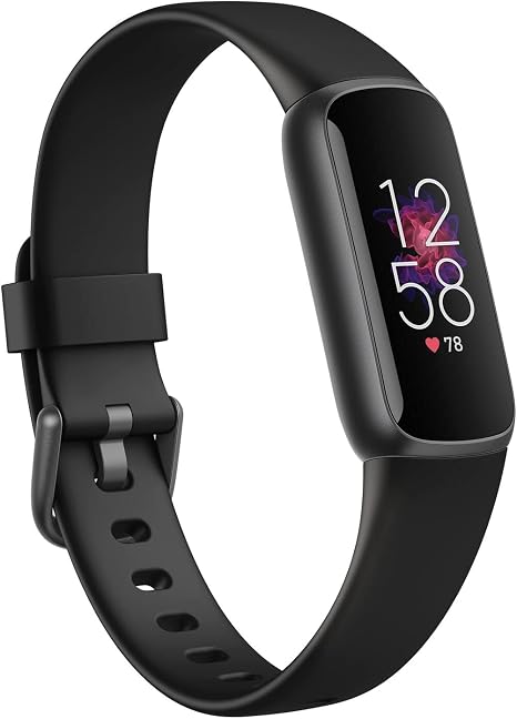Fitbit Luxe - Rastreador de fitness y bienestar con control del estrés, seguimiento del sueño y frecuencia cardíaca 24/7, negro/grafito, talla única