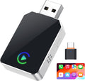 Adaptador inalámbrico CarPlay para iPhone, 2026. Adaptador inalámbrico Android Auto CarPlay 2 en 1 mejorado, convierte de cableado a inalámbrico, rápido y estable, Plug & Play, compatible con vehículos CarPlay cableados de fábrica (2016+).