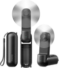 Ventilador Portátil Gaiatop, Abanico Mini 3 en 1 Manual [17h Enfriamiento Máximo], Abanicos Personales Plegables Diseño Bolsillo, Ventiladores Viaje USB Portátiles, Lash Trip Verano Esencial Regalos Lindos Mujeres Chica, Negro