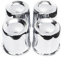 Tapas Centrales RTrhinoTuning 5.15 pulgadas 130mm | Cromadas Push-Through | Ford F-250 8 Birlos 1986 | 4.95 pulgadas Alto