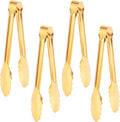 Paquete de 4 Pinzas Doradas para Servir de Acero Inoxidable – 9 Pulgadas, Ideales para Bufé, Fiestas y Banquetes