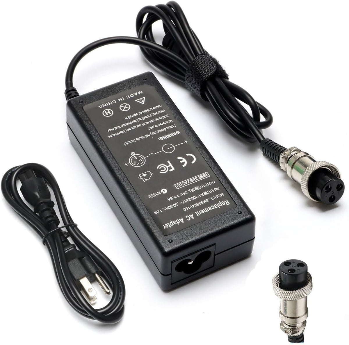 Cargador de batería para scooter Janboo de 24 V compatible con Razor E100 E200 E200S E175 E300 E300S E125 E150 E500 PR200 E225S E325S MX350 MX400 Dirt Bike, Dirt Rocket, Pocket Mod, Sports Mod.