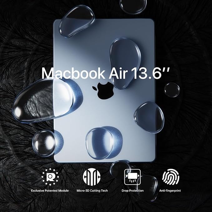 Soonjet Funda Mate para MacBook Air 13/13.6" M4/M3/M2 (2022-2025) – Ligera, Antirrayones, Antihuellas, Cierre Perfecto, Para Trabajo y Viajes