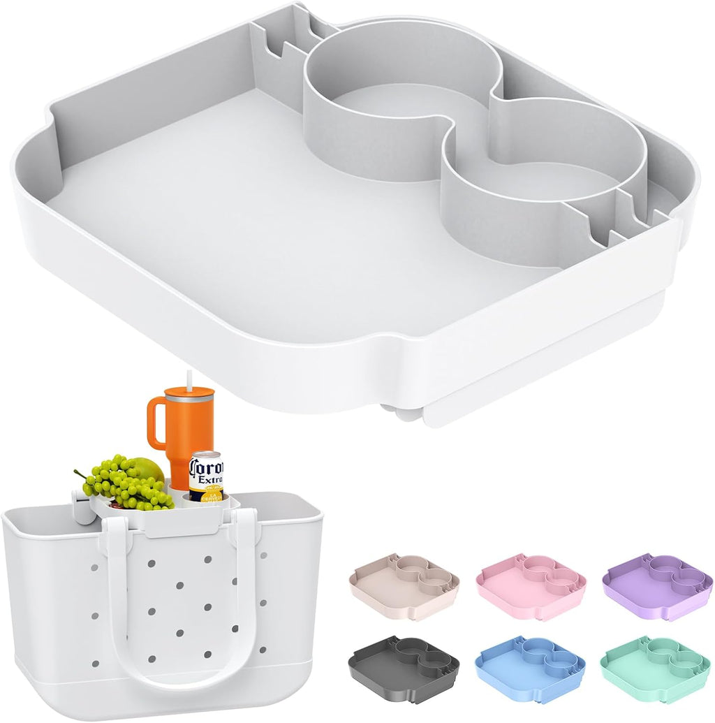 Bandeja para bolso de playa ZHANDEYUA, accesorio compatible con bolsos Bogg y bolsos de playa grandes modernos y sencillos para mujer (Color: Blanco)