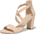 TALLA EN US-11,EN EUR-43-ZURIN Sandalias de tacón alto grueso con tiras para mujer