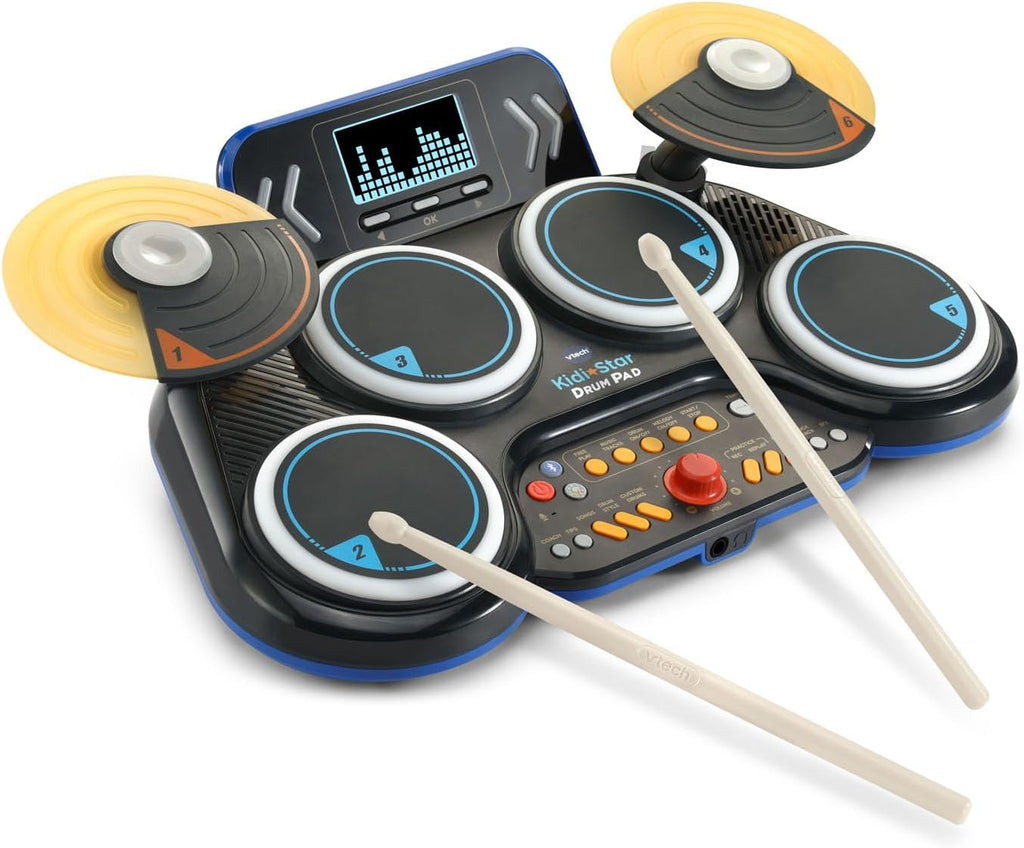 Batería Electrónica para Niños VTech Kidi Star Drum Pad – Color Negro