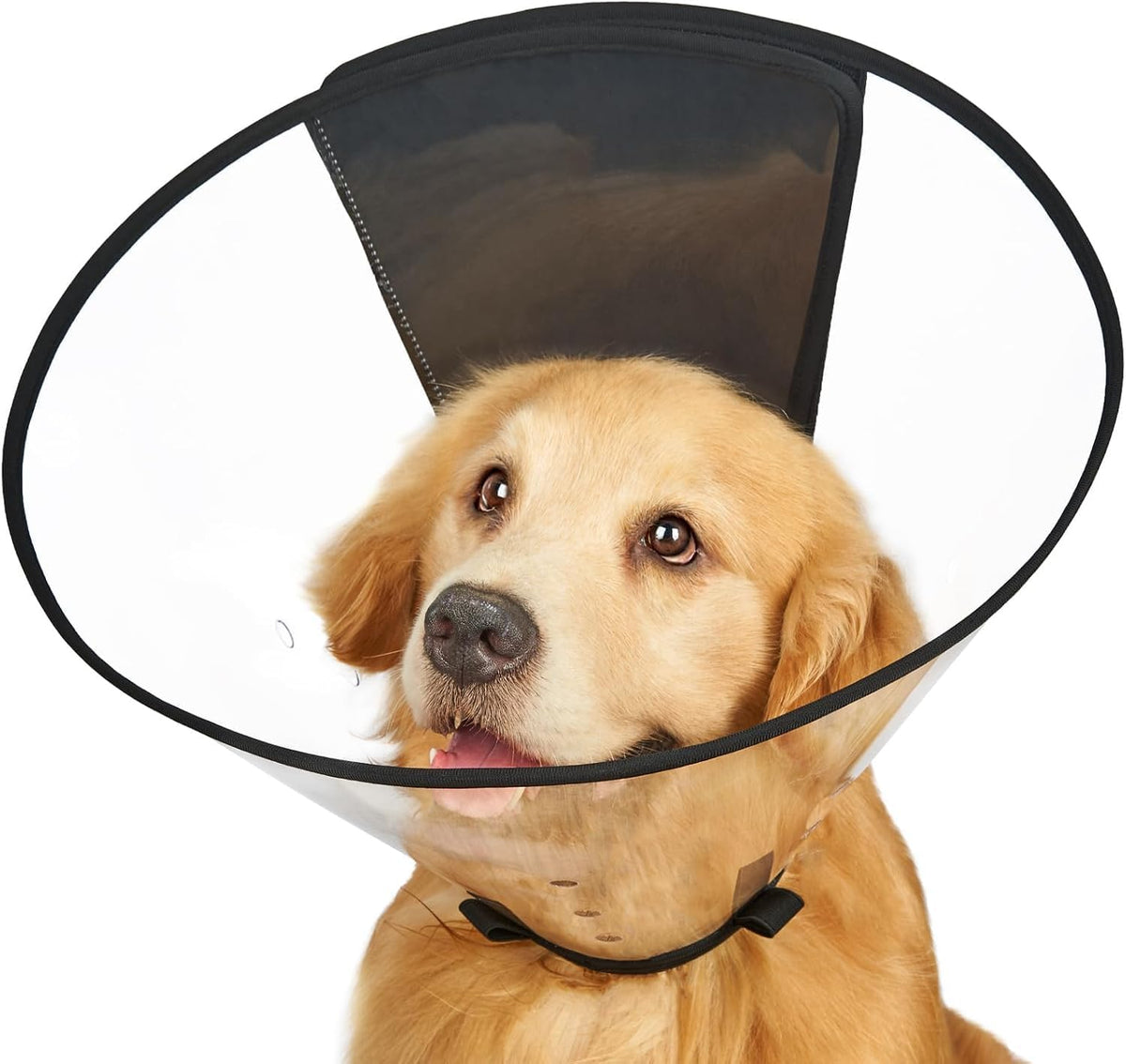 Collar isabelino Didopet para perros, collar de recuperación transparente para perros grandes, medianos y pequeños, collar isabelino suave para después de la cirugía para evitar que se laman la herida, visibilidad mejorada patentada.