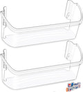 [PAQUETE DE 2] Estante de puerta de refrigerador mejorado 242126602 Reemplazo de estante de puerta Frigidaire -LFSS2612TF0 LFSS2612TF4 Piezas de estante inferior de puerta Frigidaire 2421266 PS12364199 Estantes