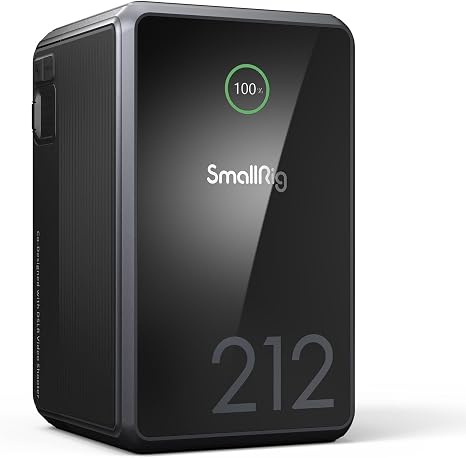 SmallRig Batería de montaje en V VB212, batería de montaje en V de 212 Wh/14400 mAh con salida de 140 W, carga completa de 2 horas, con doble USB-C, D-TAP, puerto CC, pantalla digital