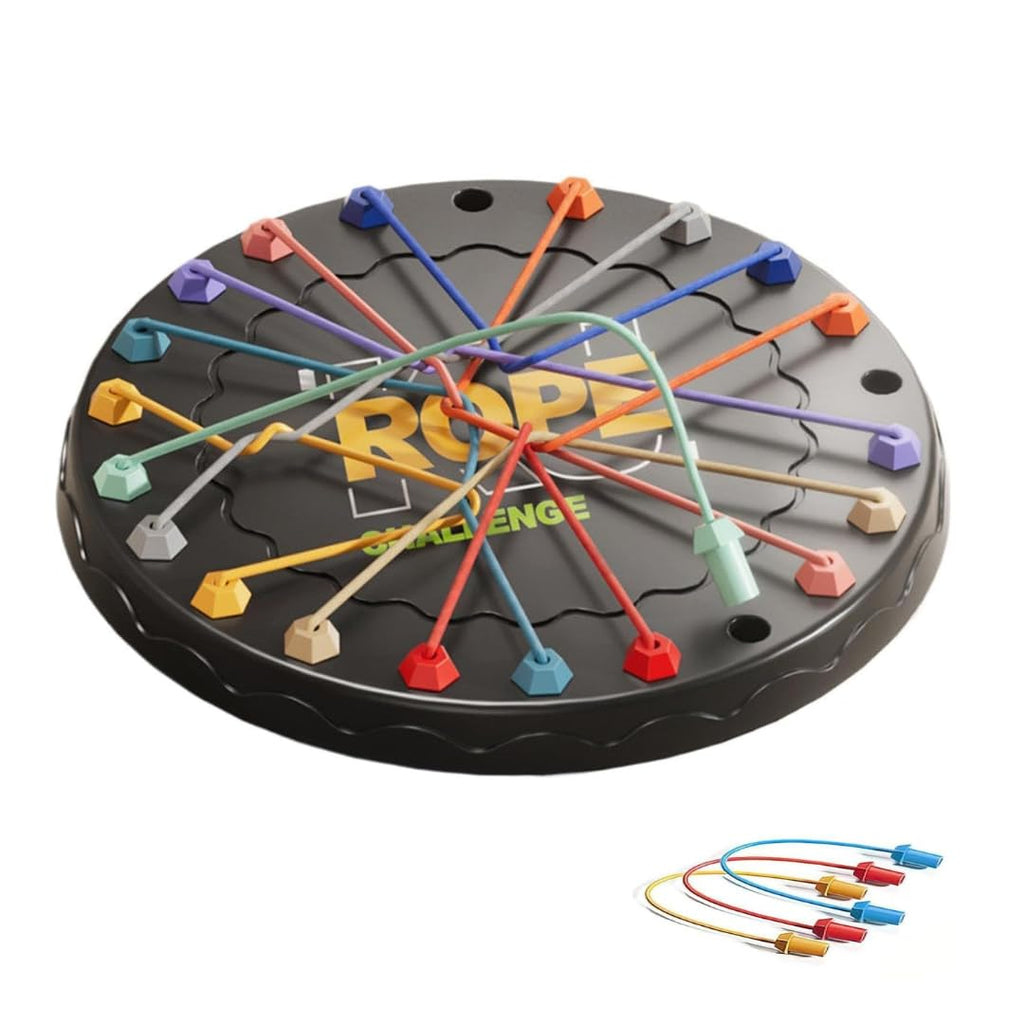 Juego de mesa Desafío de Cuerdas, Rompecabezas Interactivo con 10 Cuerdas Elásticas, Juego Familiar, Juego Familiar para Estimular la Inteligencia para Niños de 3 AÑOS en adelante