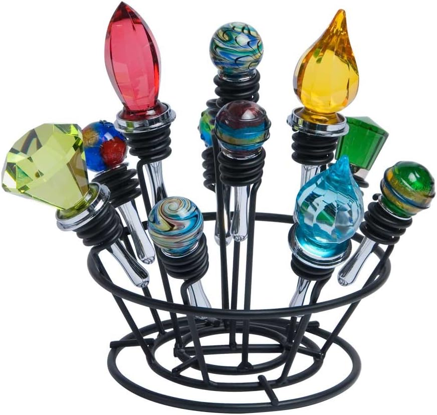 Ramo de tapón de botella, metal negro, soporte para tapón de botella de vino, regalos de vino