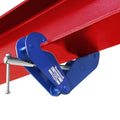 Abrazadera para Viga I de 3 Toneladas (6,600 lbs) - Apertura 7.9 a 32 cm, Acero Resistente, para Izaje y Construccion, con Guantes