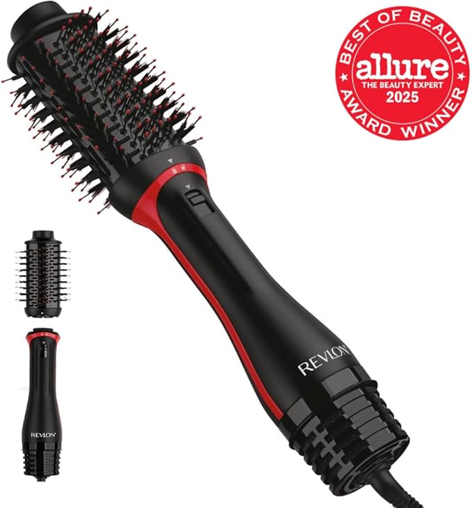 Secador y Estilizador REVLON One Step Volumizer PLUS – Más Volumen, Menos Daño, Apto para Viaje (Negro)