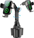 Soporte de Celular para Portavasos con Cargador Inalámbrico 15W | Carga Rápida y Auto-Sujeción | para iPhone 17/16/15 y Samsung S25/S24/S23 Ultra