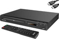 Reproductor de DVD HDMI multirregión MEGATEK para TV, reproductor de CD/DVD compacto para Smart TV, puerto USB, reproduce DVD de todas las regiones y múltiples formatos, carcasa metálica, cables HDMI/RCA y control remoto incluidos.