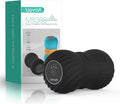 Bola de Masaje Vibratoria de Maní, Masaje de Punto de Activación de Tejido Profundo Para Liberar la Tensión y el Dolor Muscular, Portátil y Recargable para Yoga Fitness, MB300 Negro