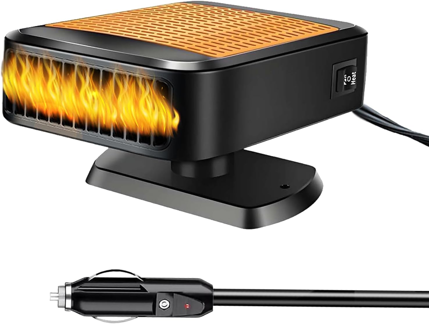 Calefactor portátil para coche, calefactor de 12 V, calefactor portátil de 120 W para coche con modos de calefacción y refrigeración 2 en 1 para calentamiento rápido y descongelación, calefactor de parabrisas para invierno.