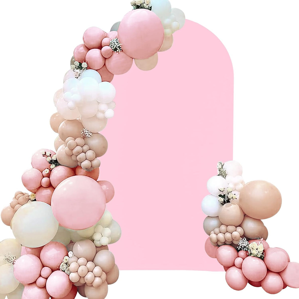 Funda Elástica para Arco de Boda 6.6 pies | Cubierta Rosa de Fondo de Arco Redondo Chiara para Bodas, Cumpleaños, Baby Shower y Banquetes