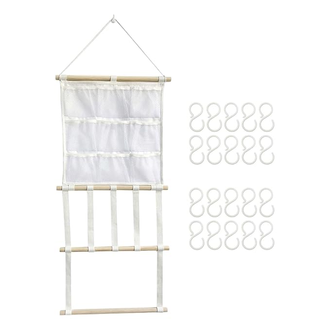 Organizador de lazos para el cabello ATORSE para dormitorio infantil, con 20 pinzas.