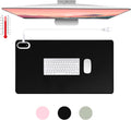 Konohan Heated Desk Pad Warm Mouse Pad, 5 Heating Level & 4 Hour Auto Shut-Off, PU Leather Warm Mouse Mat Heating Keyboard Gaming Mice Warmer Mat Only Supports 110v(Black Color,23.6"x 14.2")