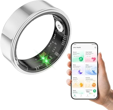 Anillo Inteligente Monitor de Salud | Frecuencia Cardíaca, Sueño, SpO2 | IP68 | Hombre y Mujer