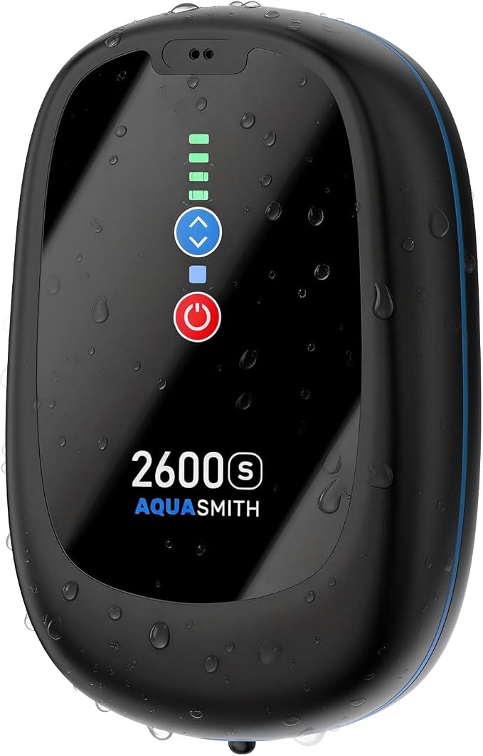 Aireador de cebo, IPX7 impermeable adecuado para pesca al aire libre, corte de energía, bomba de aire de emergencia, aireador recargable para peces batería incorporada