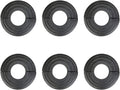 Escudos para Tubería Renovators Supply – Pack 6 Bridas de Aluminio Negro con Recubrimiento en Polvo, Diámetro Interior 1.25", Exterior 3"