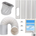 Kit de ventilación para aire acondicionado portátil Kxuhivc, sello de ventana ajustable con 5.9 pulgadas de diámetro, manguera de escape de 78.7 pulgadas de largo para unidad de aire acondicionado
