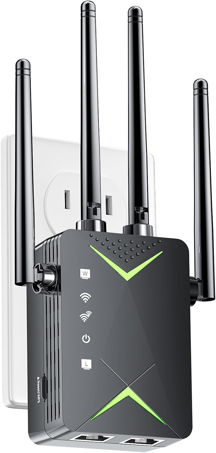 Repetidor de Internet WiFi – Cobertura Total para el Hogar, Compatible con Cualquier Enrutador