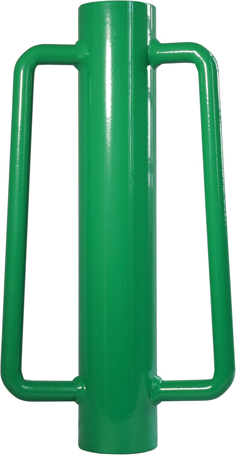 VASGOR Hincapostes, martillo manual resistente con mango - Para postes metálicos en forma de U, postes en forma de T y cercas de jardín (6,8 kg)