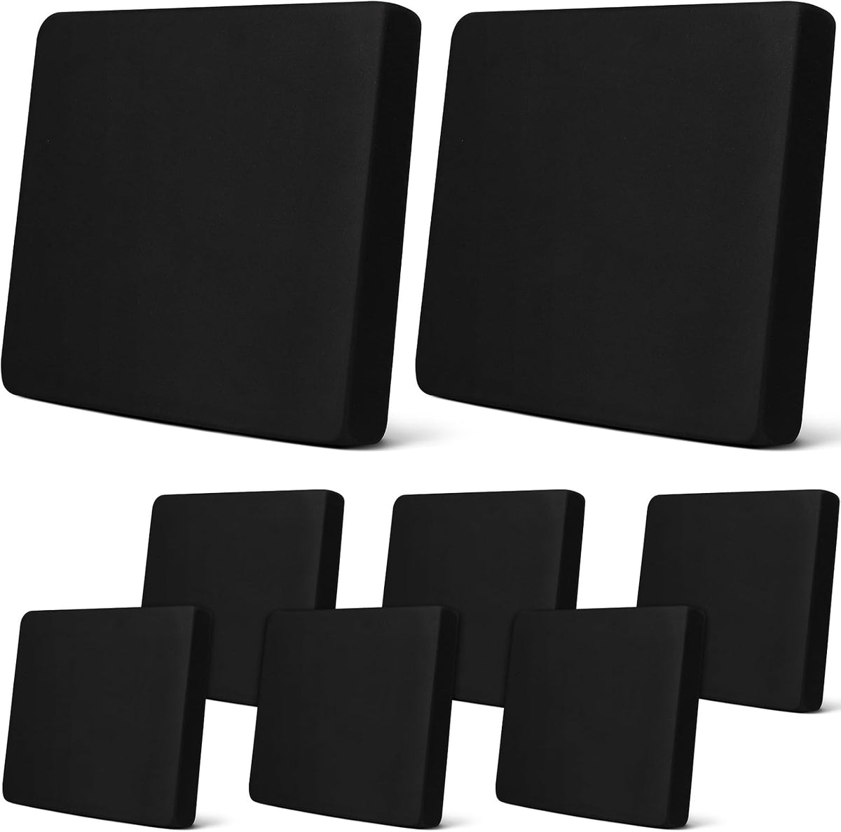 COLOR AZUL-Fundas elásticas para cojines de patio Newwiee, paquete de 8 unidades, para muebles de exterior, sofás y sillones. Fundas suaves, flexibles y lavables. Protector de muebles (impermeable, azul real).