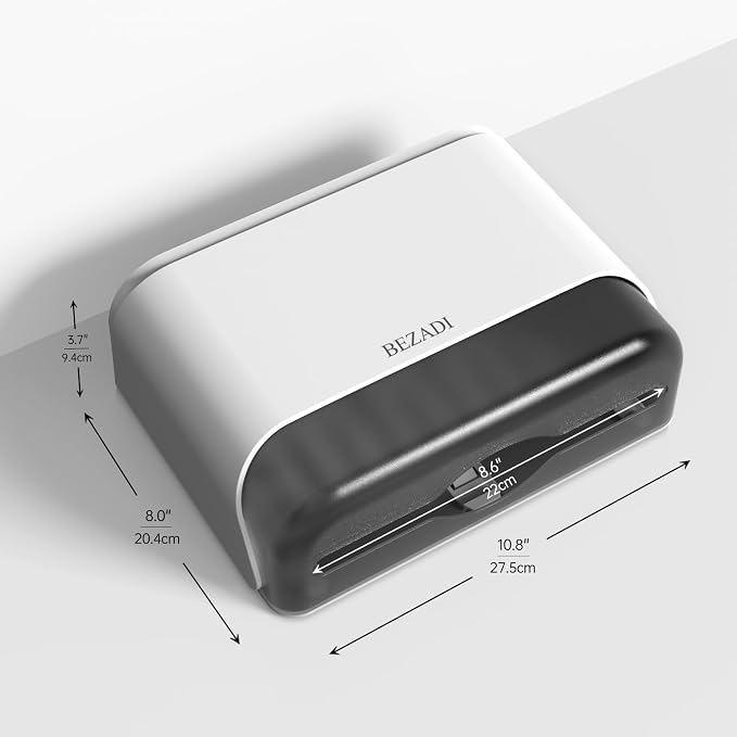 Dispensador de toallas de papel, dispensadores de papel higiénico de gran capacidad para montaje en pared con bloqueo inteligente, utilizado para cocina y baño, más de 200 hojas, soportes