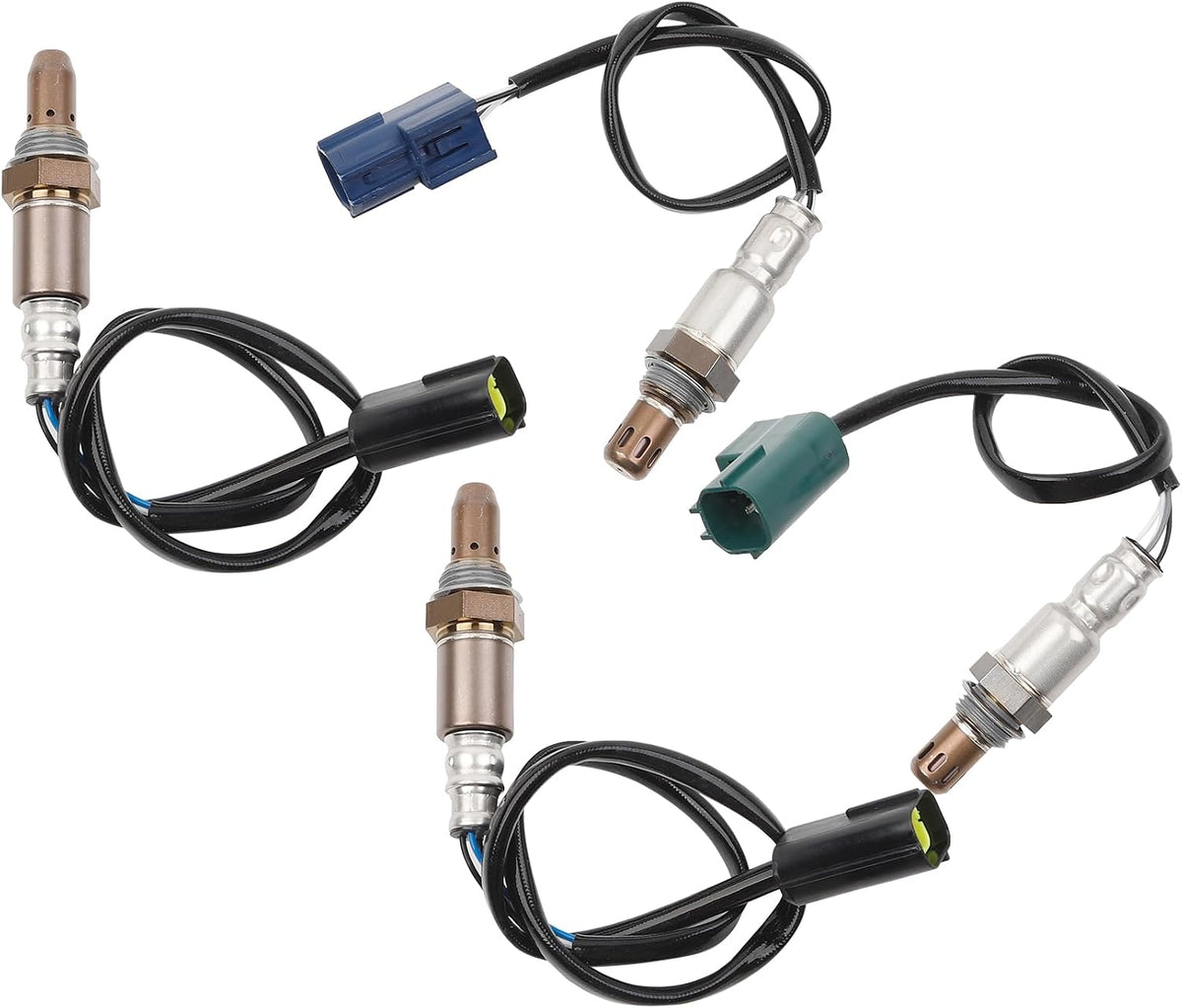 Dasbecan 4PCS Sensor de oxígeno compatible con Nissan Frontier Pathfinder Xterra 2007-2010, sensor O2 aguas arriba 234-9072 y aguas abajo 234-4297 234-4313