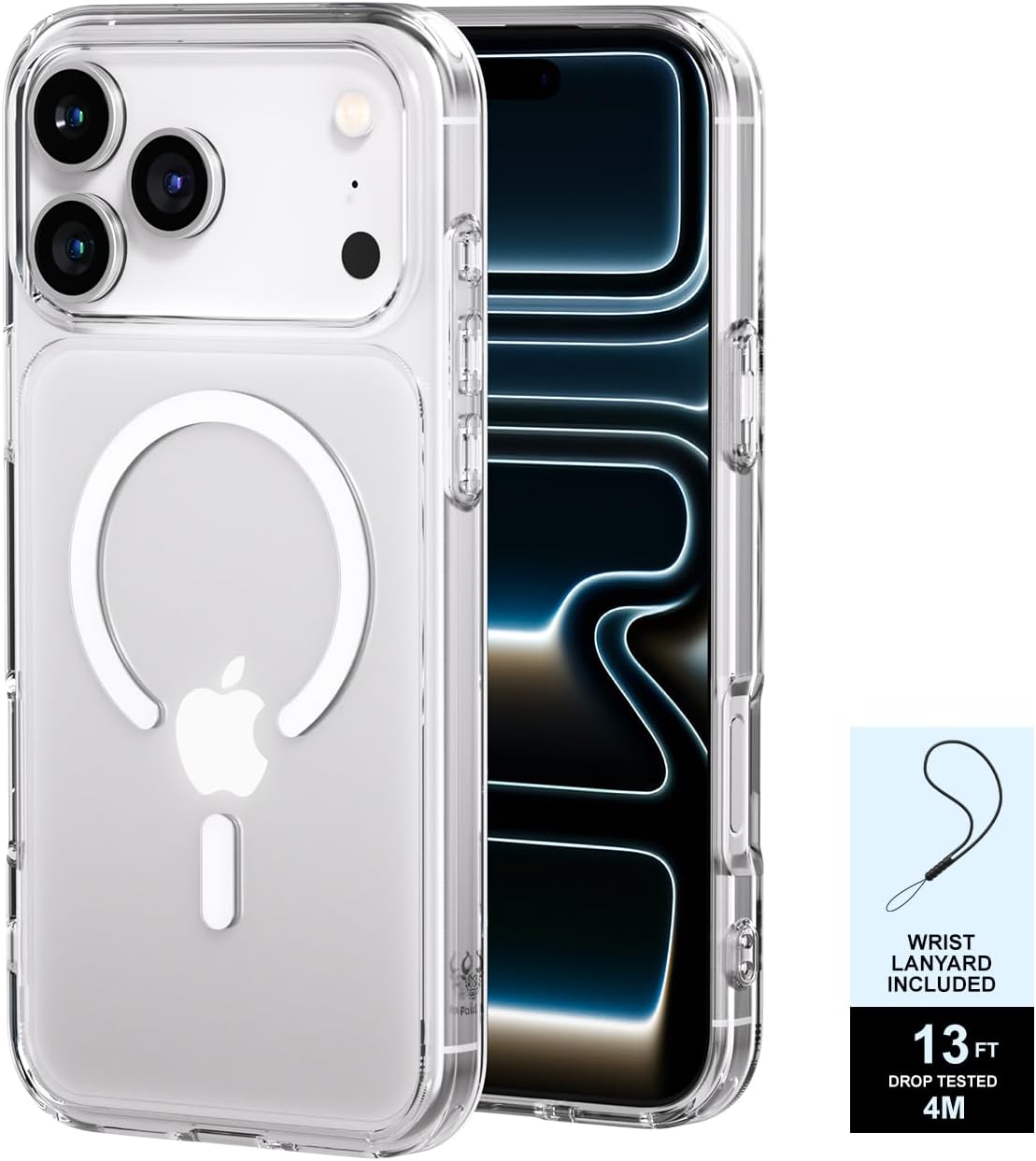 PAUL B Case para iPhone 17 Pro Max 2025 | Compatible con MagSafe | Grado Militar Probado a 13 Pies | Anti-Amarilleo Magnetico Antichoque | Transparente