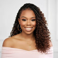 Trenzas de Ganchillo Fulcrum Goddess Box Braids – 35.5 cm, 9 Paquetes, Puntas Rizadas, Marrón