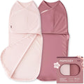Mantas Envolventes Momcozy para Recién Nacidos, Manta Envolvente de Cierre Silencioso Adecuada para Bebés 0-3 Meses, Saco de Dormir Amigable para Padres Nuevos, Reduce Reflejo de Sobresalto, Esenciales Recién Nacida, Paquete de 2, Floración