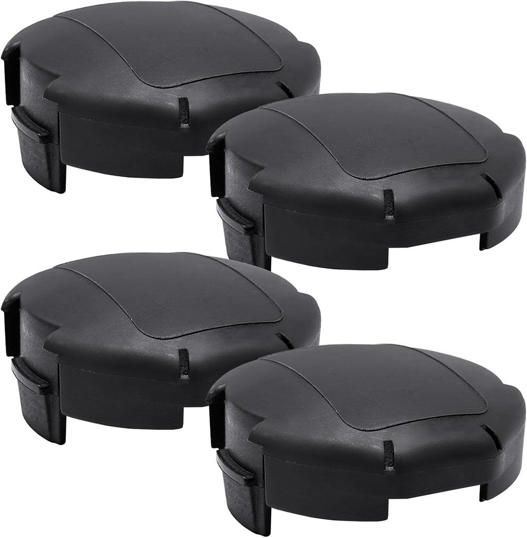 texasrun X472000070 Tapa protectora para carrete de 4" compatible con desbrozadoras Echo SRM-225 SRM-225i SRM-225U SRM-230 SRM-2320T SRM-2620 SRM-2620T SRM-2620U, paquete de 4 tapas para cabezales de desbrozadora Speed Feed 400