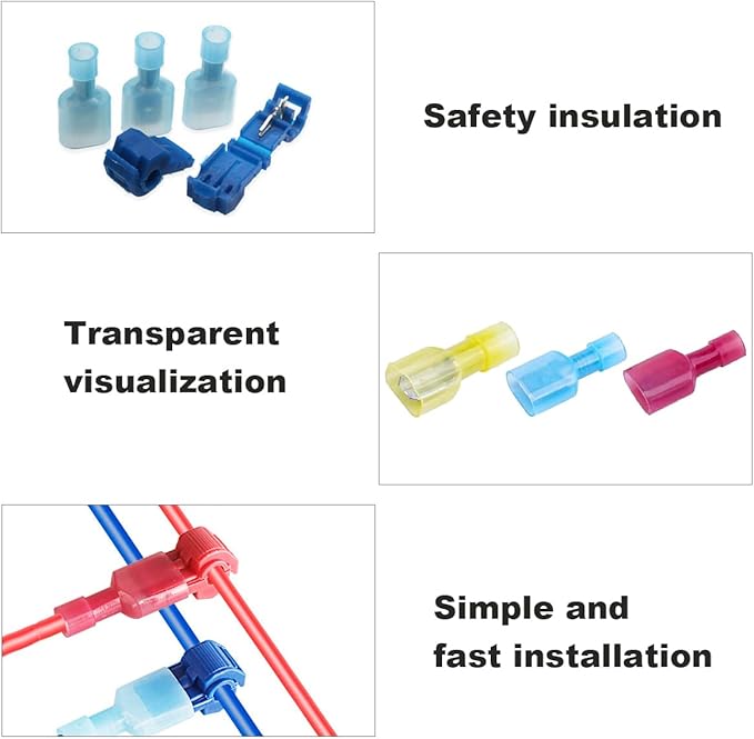 Kit 80 Conectores T-Tap Autopelables | Empalme Eléctrico Sin Soldar