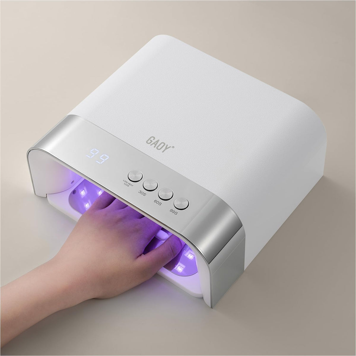 GAOY Lámpara UV Profesional para Uñas | Cavidad Amplia para Uñas Largas | 36 LED con Sensor Infrarrojo