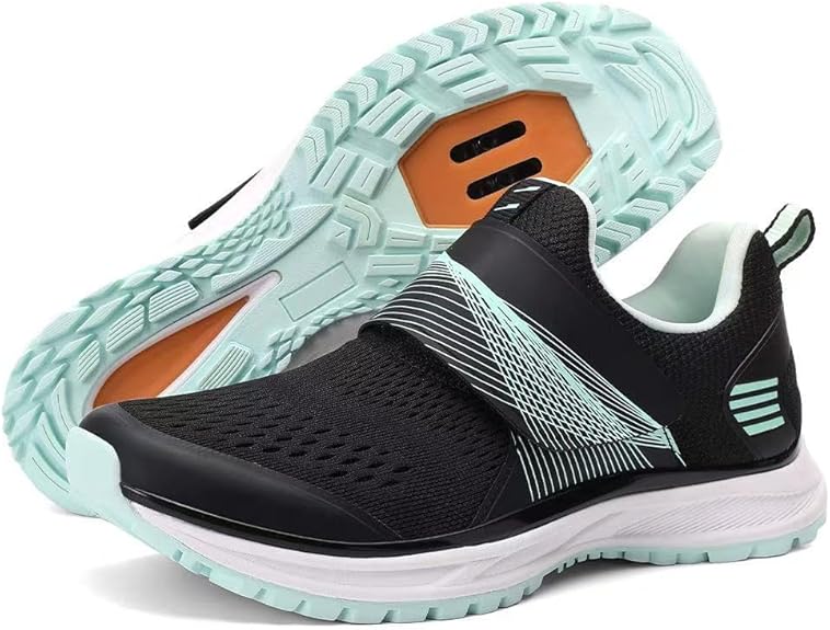Zapatos de ciclismo de interior para mujer, transpirables, de alto rendimiento, para interiores y exteriores, zapatos de ciclismo compatibles con SPD