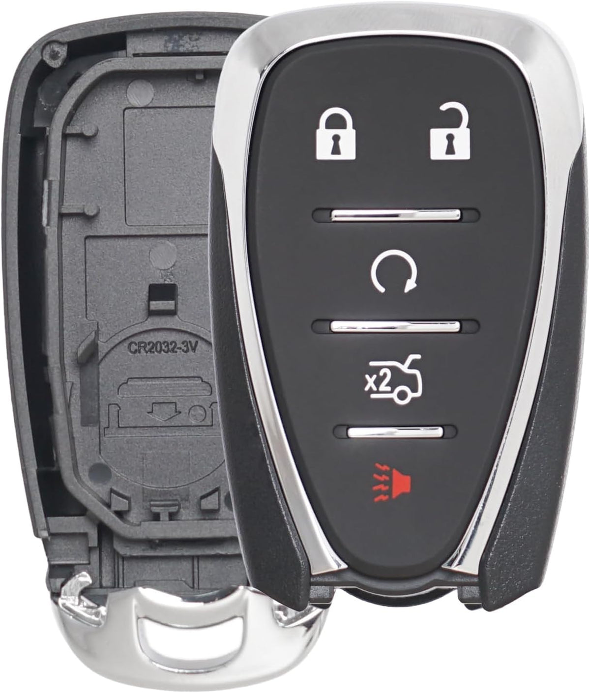 Carcasa de Repuesto para Llave de Chevy/Chevrolet 5 Botones (HYQ4EA HYQ4AA) — Malibu, Cruze, Camaro, Traverse, Blazer, Equinox 2016-2022