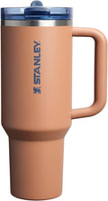 STANLEY Quencher ProTour - Vaso con pajita abatible con tapa a prueba de fugas, 40 onzas, popote y asa integrados, portavasos compatible para viajes, vaso de acero inoxidable aislado sin BPA, Toast VRT