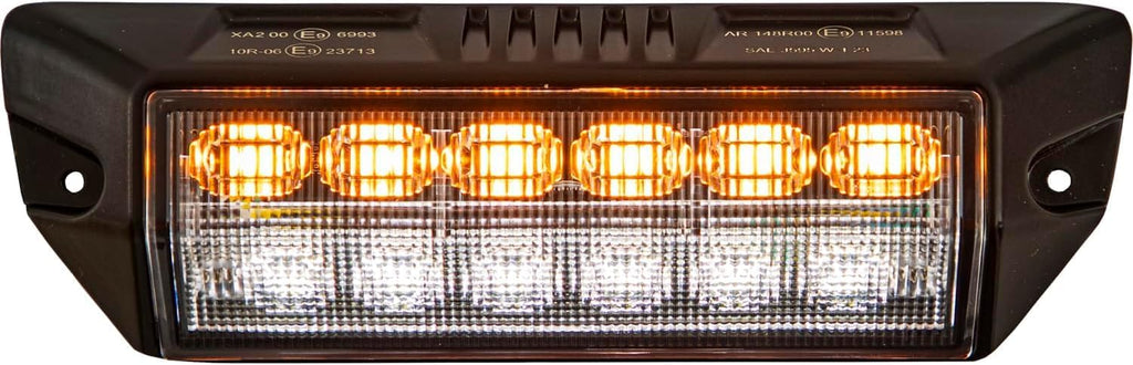 Buyers Products 1492245 Luz LED combinada para escena con luz estroboscópica ámbar y luz de inundación transparente, conexión de corte recto, dos luces en una, luces para vehículos de emergencia