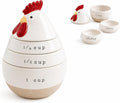 Juego de tazas medidoras para pastel de barro con pollo; 4 1/2" x 4" de diámetro