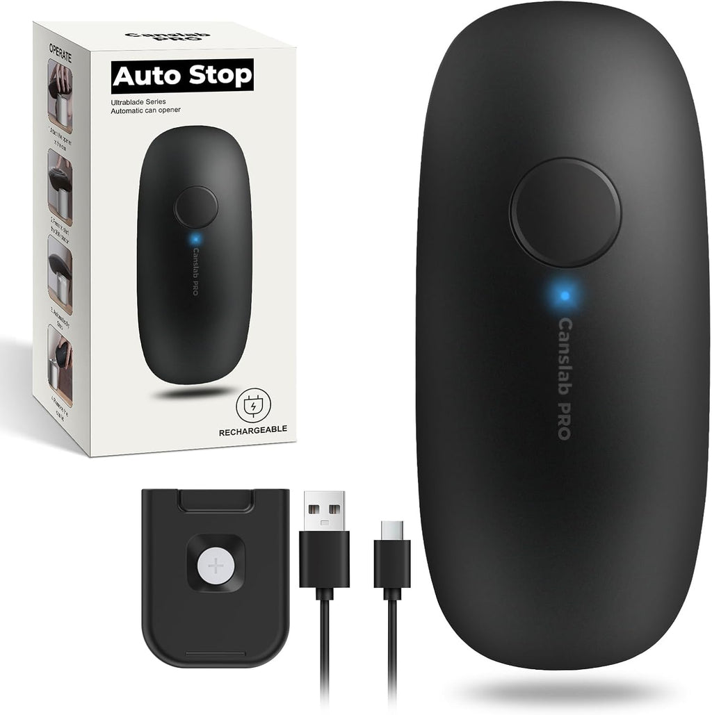 Abrelatas Eléctrico Canslab Ultrablade PRO | Recargable USB, Un Toque, Corte Lateral y Montaje en Pared