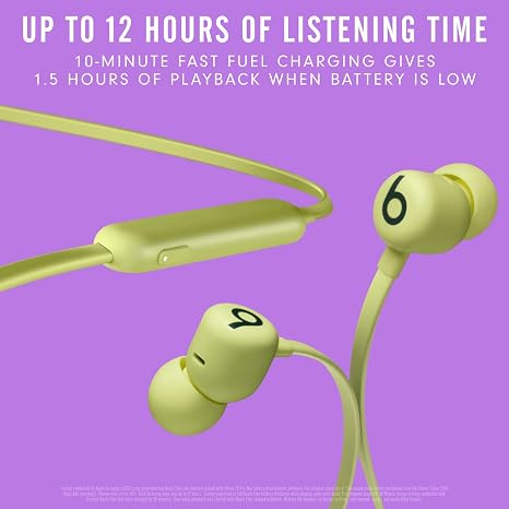 Beats Flex – Auriculares Inalámbricos Bluetooth con Micrófono, Color Amarillo Yuzu